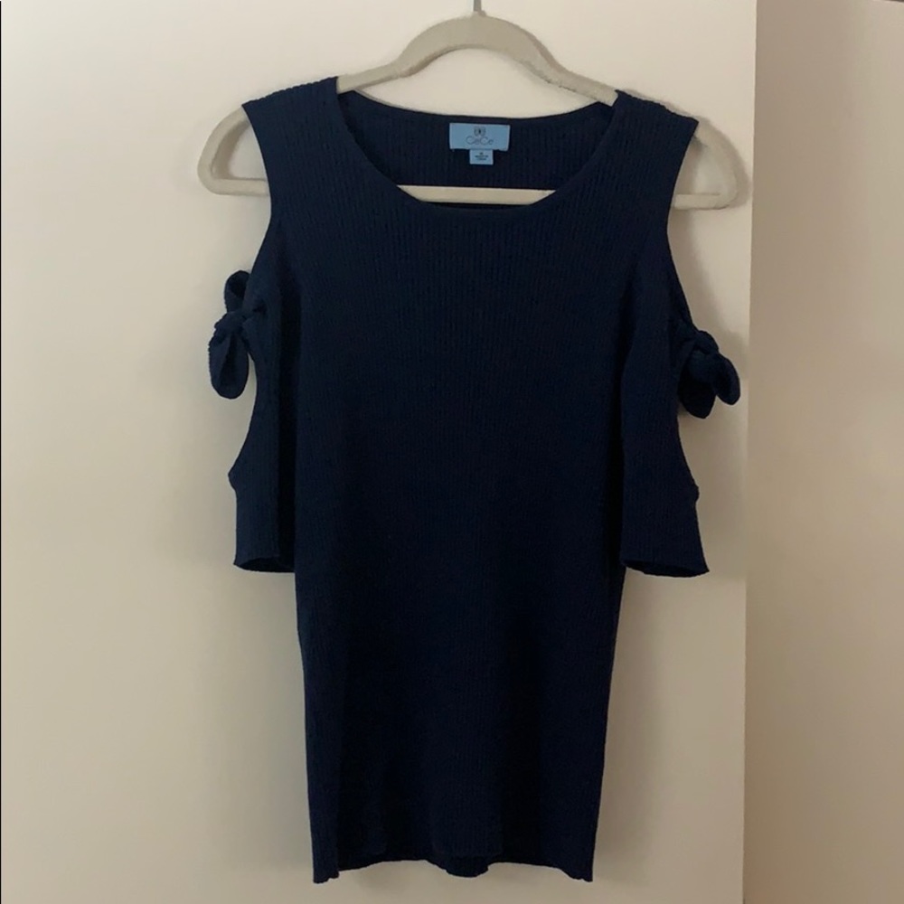 Navy Sweater Top